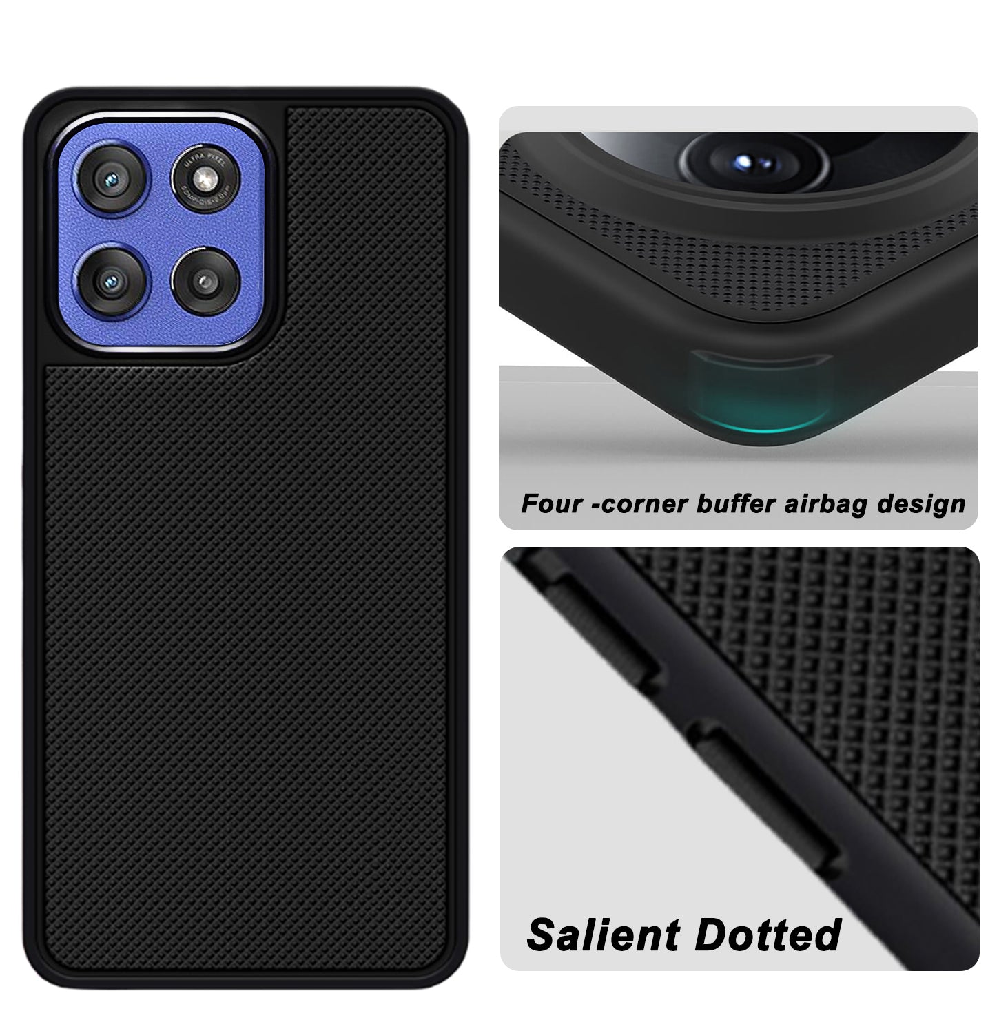 Mobilebies Backcover For Motorola Edge 60 Stylus Super Frosted Shield Case With Salient Dots Case Secondary image