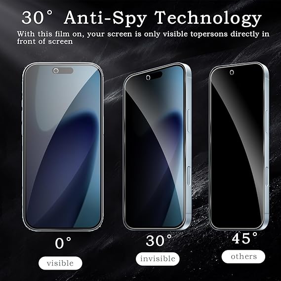 2 Pack Privacy Tempered Glass & 2 Camera protector for IPhone Air Premium Screen Protector Guard & Camera Lenns Protecor