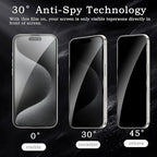 2 Pack Privacy Tempered Glass & 2 Camera protector for IPhone 15 Pro Max Premium Screen Protector Guard & Camera Lenns Protecor