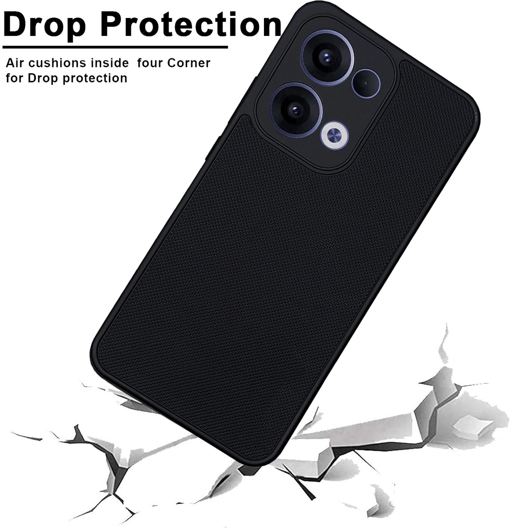 Mobilebies Backcover For Oppo Reno 13 Super Frosted Shield Case With Salient Dots Case