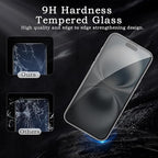 2 Pack Privacy Tempered Glass & 2 Camera protector for IPhone 16 Premium Screen Protector Guard & Camera Lenns Protecor