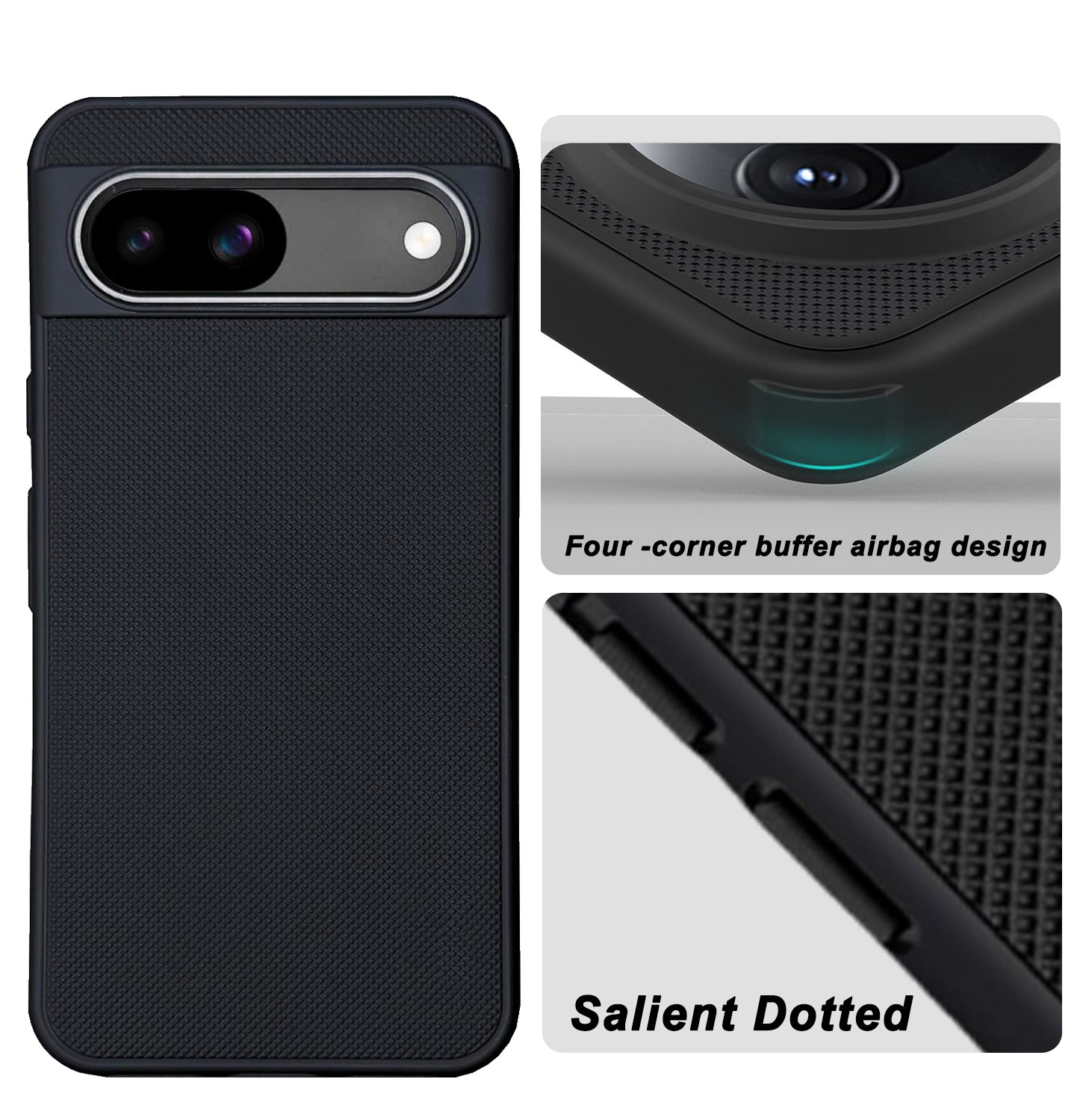 Mobilebies Backcover For Google Pixel 8A Super Frosted Shield Case With Salient Dots Case