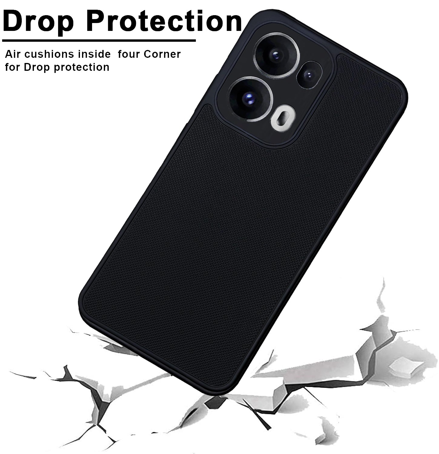 Mobilebies Backcover For Oppo Reno 13 Pro Super Frosted Shield Case With Salient Dots Case