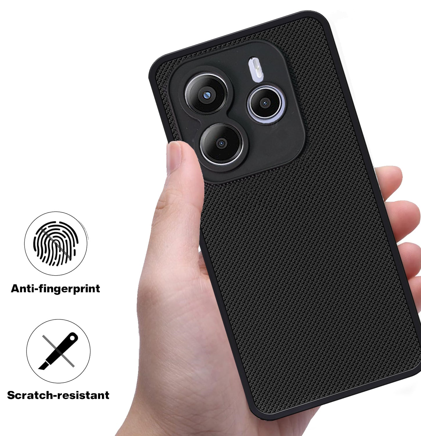 Mobilebies Backcover For Redmi Note 14 Super Frosted Shield Case With Salient Dots Case