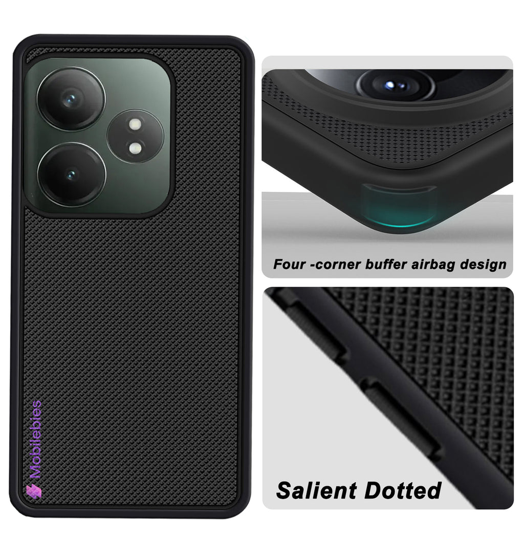 Mobilebies Backcover For Realme GT 6T Super Frosted Shield Case With Salient Dots Case
