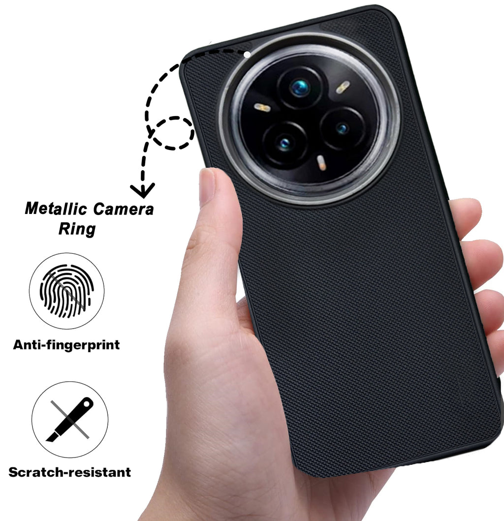 Mobilebies Backcover For Realme 14 Pro Plus Super Frosted Shield Case With Salient Dots Case