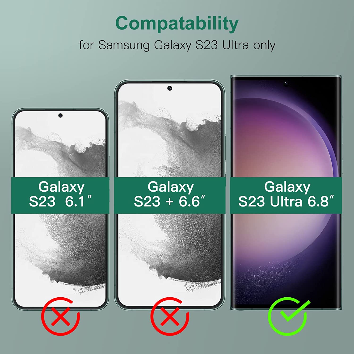 Samsung Galaxy S23 Ultra Full Glue Curved Screen Protector Tempered Glass Secondary image