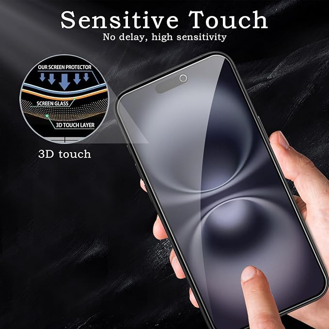 2 Pack Privacy Tempered Glass & 2 Camera protector for IPhone 17 Premium Screen Protector Guard & Camera Lenns Protecor