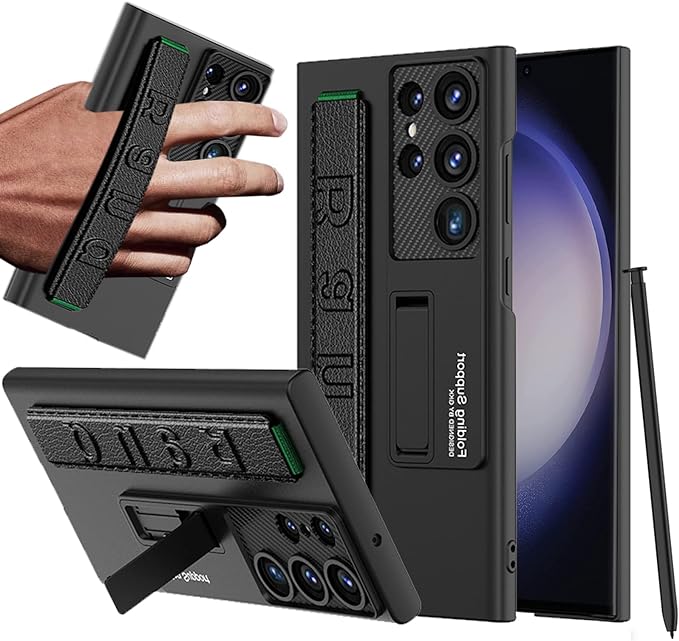 Samsung Galaxy S24 Ultra Wrist Band Stand Case Shockproof Phone Case - Mobilebies Secondary image