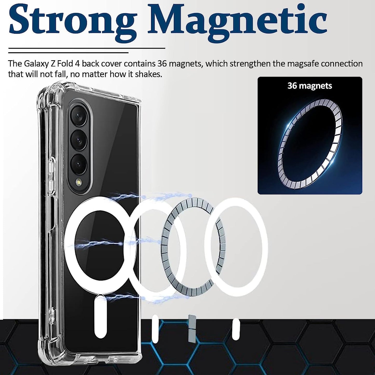 Samsung Galaxy Z Fold 3 Transparent Magnetic Case