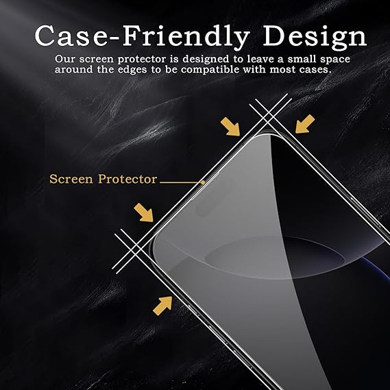 2 Pack Privacy Tempered Glass & 2 Camera protector for IPhone 16 Pro Max Premium Screen Protector Guard & Camera Lenns Protecor