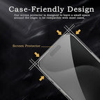 2 Pack Privacy Tempered Glass & 2 Camera protector for IPhone 15 Pro Max Premium Screen Protector Guard & Camera Lenns Protecor