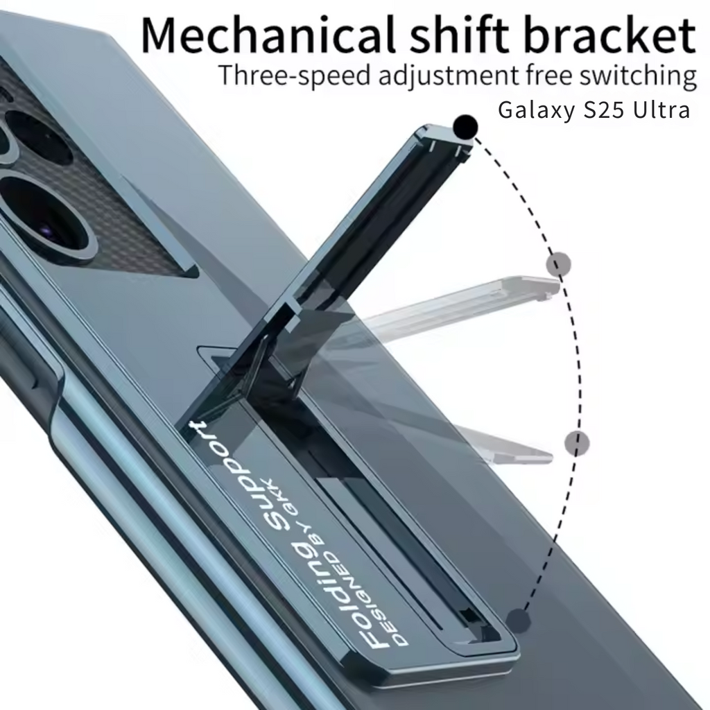 Samsung Galaxy S25 Ultra Transparent Chrome Stand Case