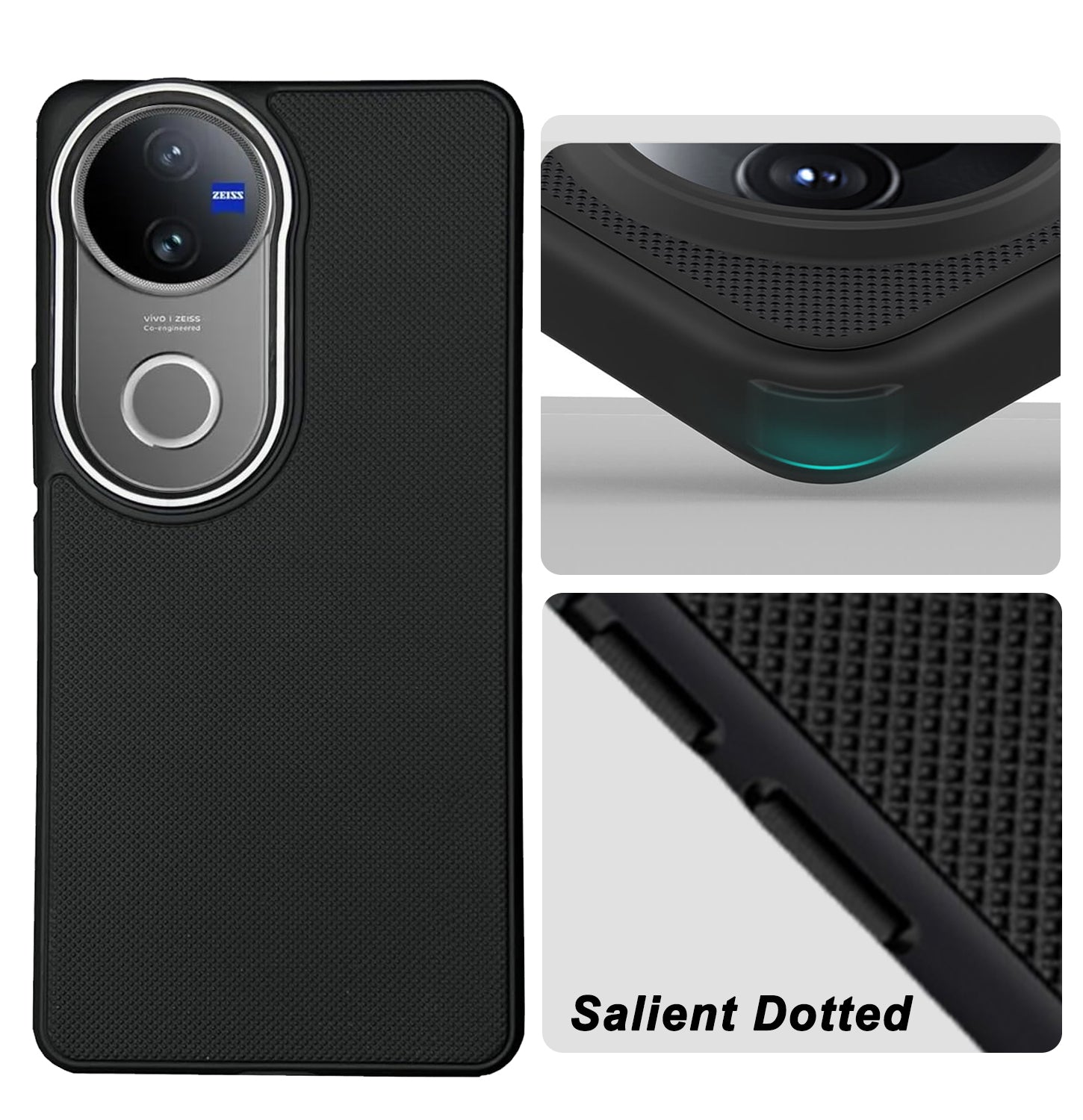 Mobilebies Backcover For VIVO V50 Super Frosted Shield Case With Salient Dots Case