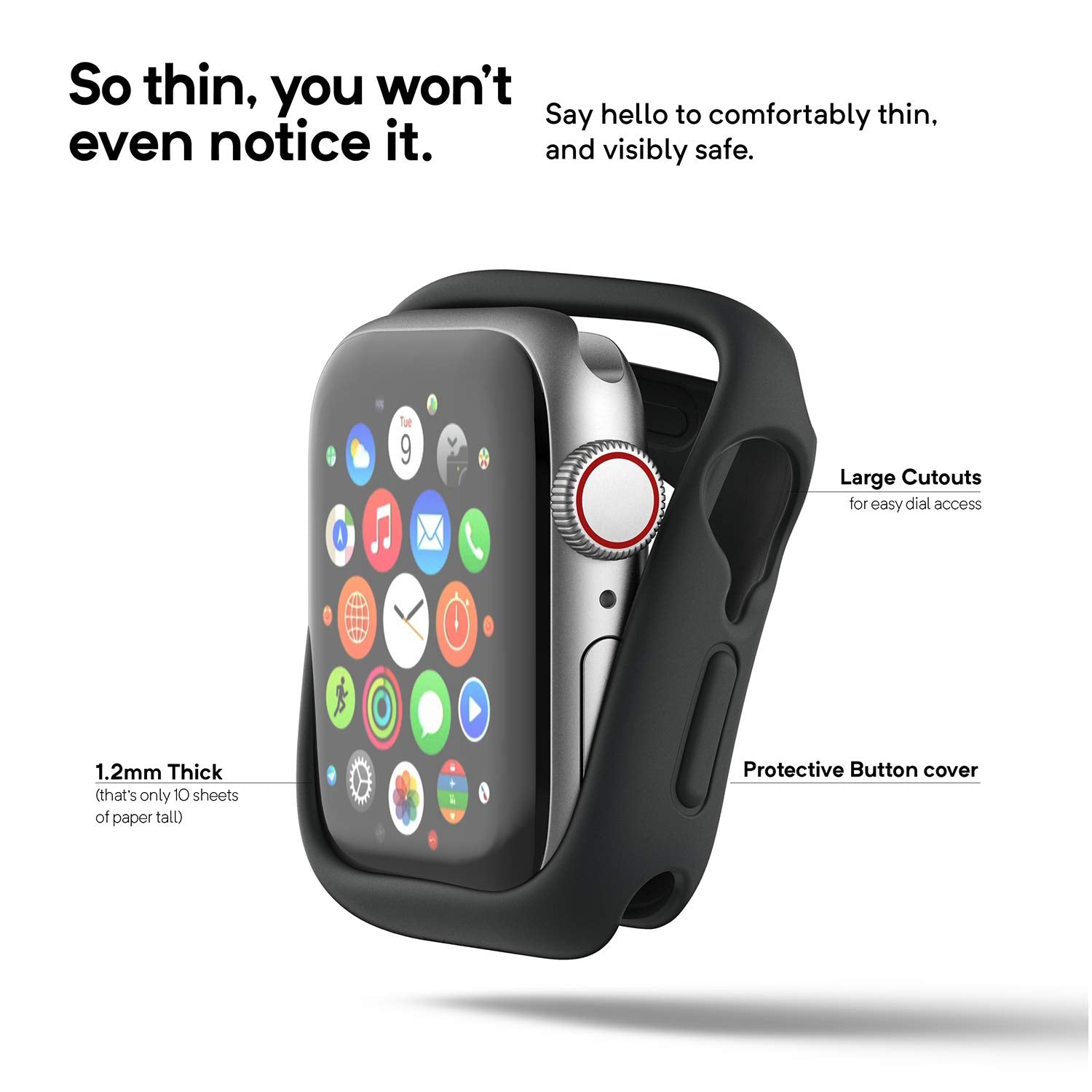 Apple Watch 6 / 5 / 4 / SE Series Bumper Case With Screen Protector (40 MM) Mobilebies