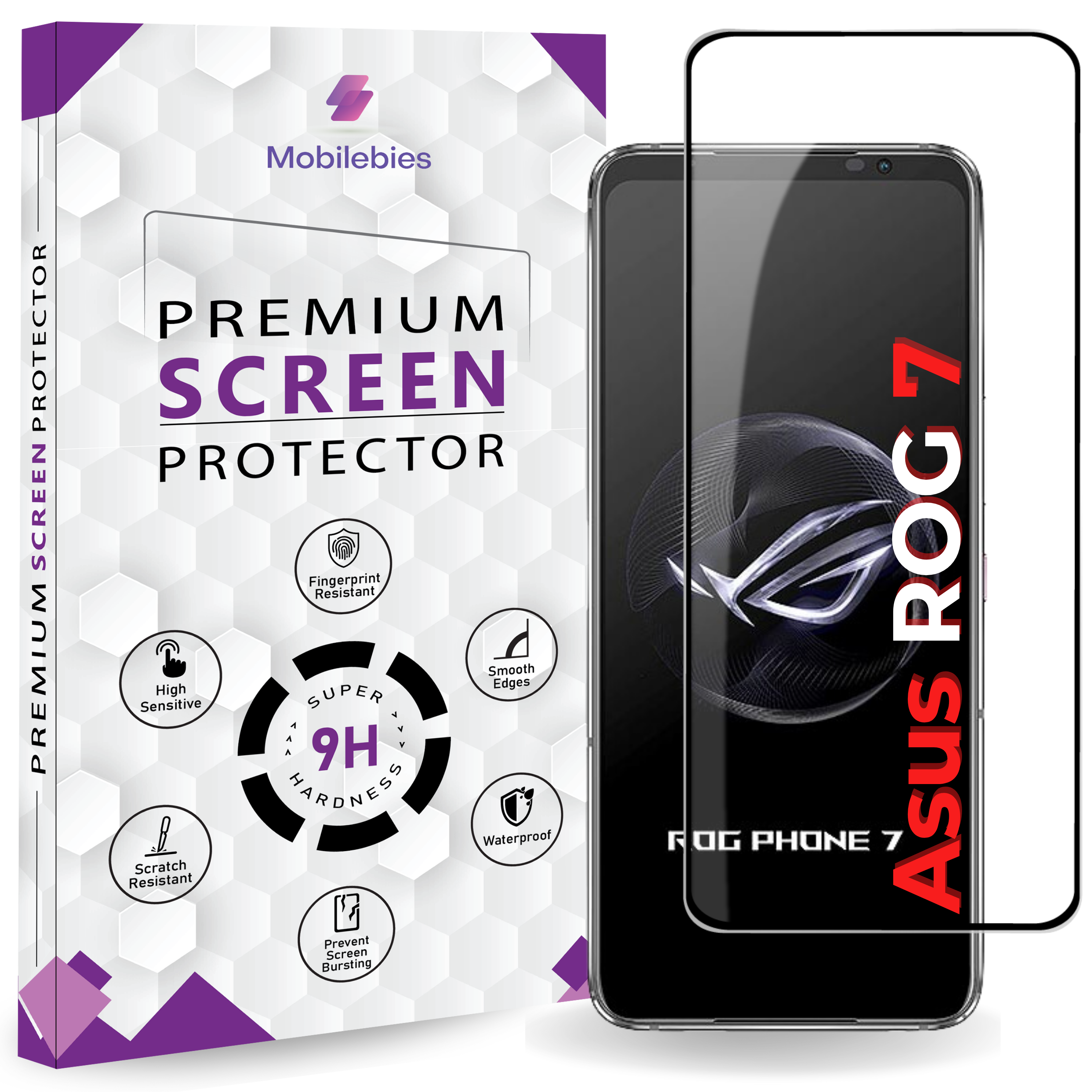 Tempered Glass for AsusROG7 Premium Screen Protector Guard Main image