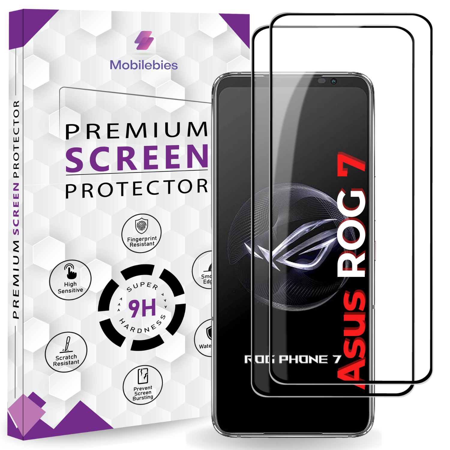 Tempered Glass for AsusROG7 Premium Screen Protector Guard Secondary image