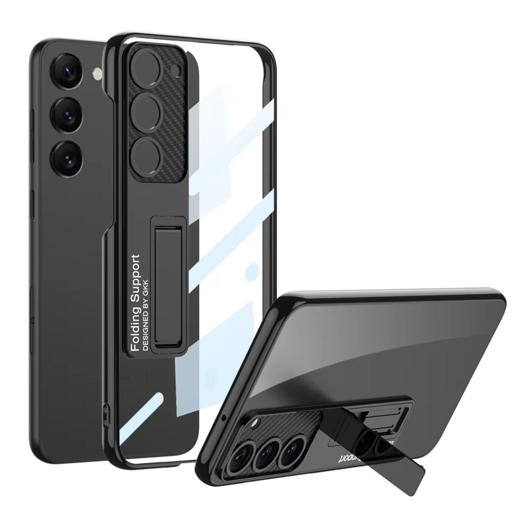 Samsung Galaxy S25 Ultra Transparent Chrome Stand Case