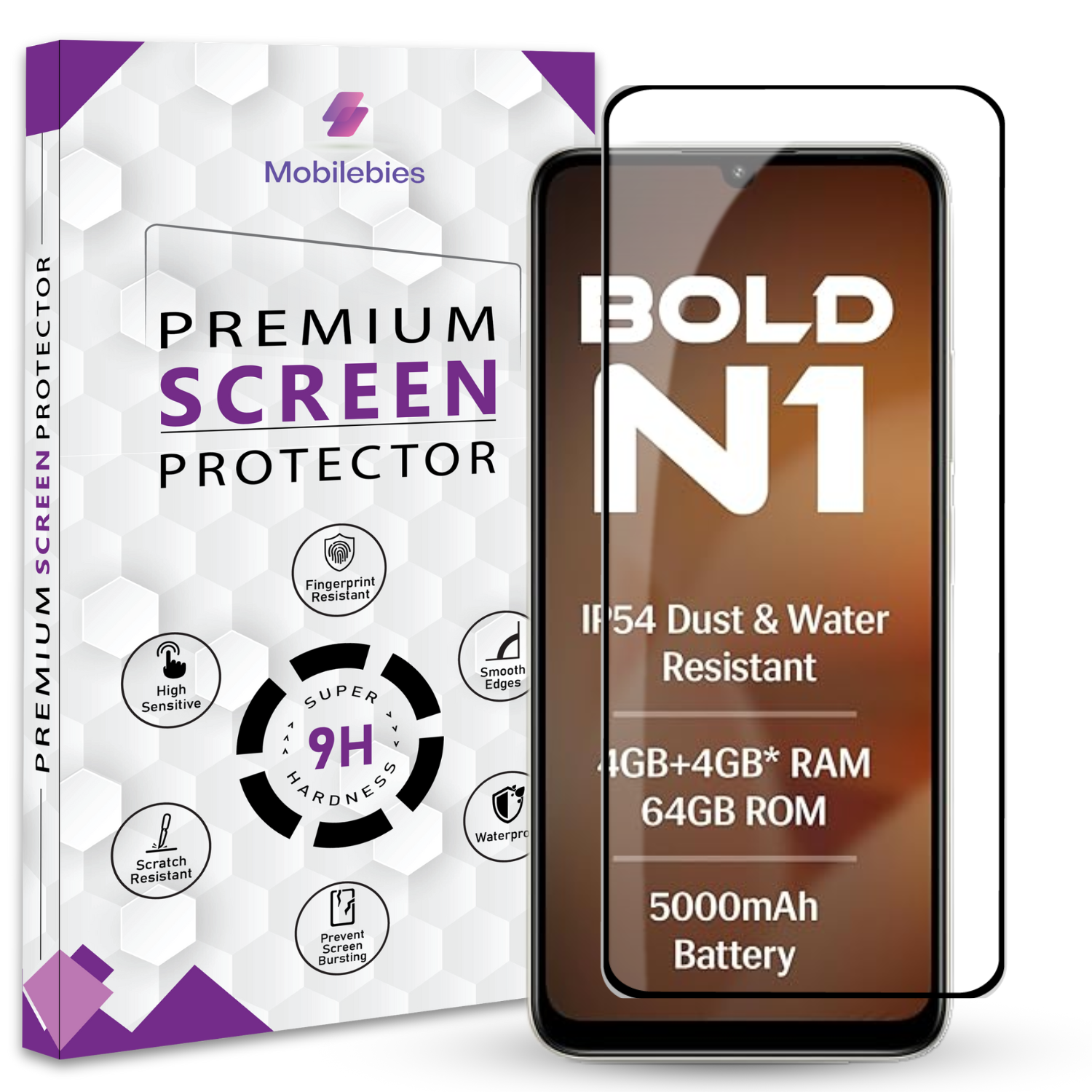 Tempered Glass for Lava Bold N1 Premium Screen Protector Guard Main image