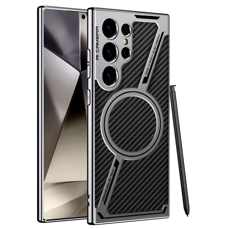 Samsung Galaxy S24 Ultra Electroplated Leather Magsafe Mobile Phone Case Main image