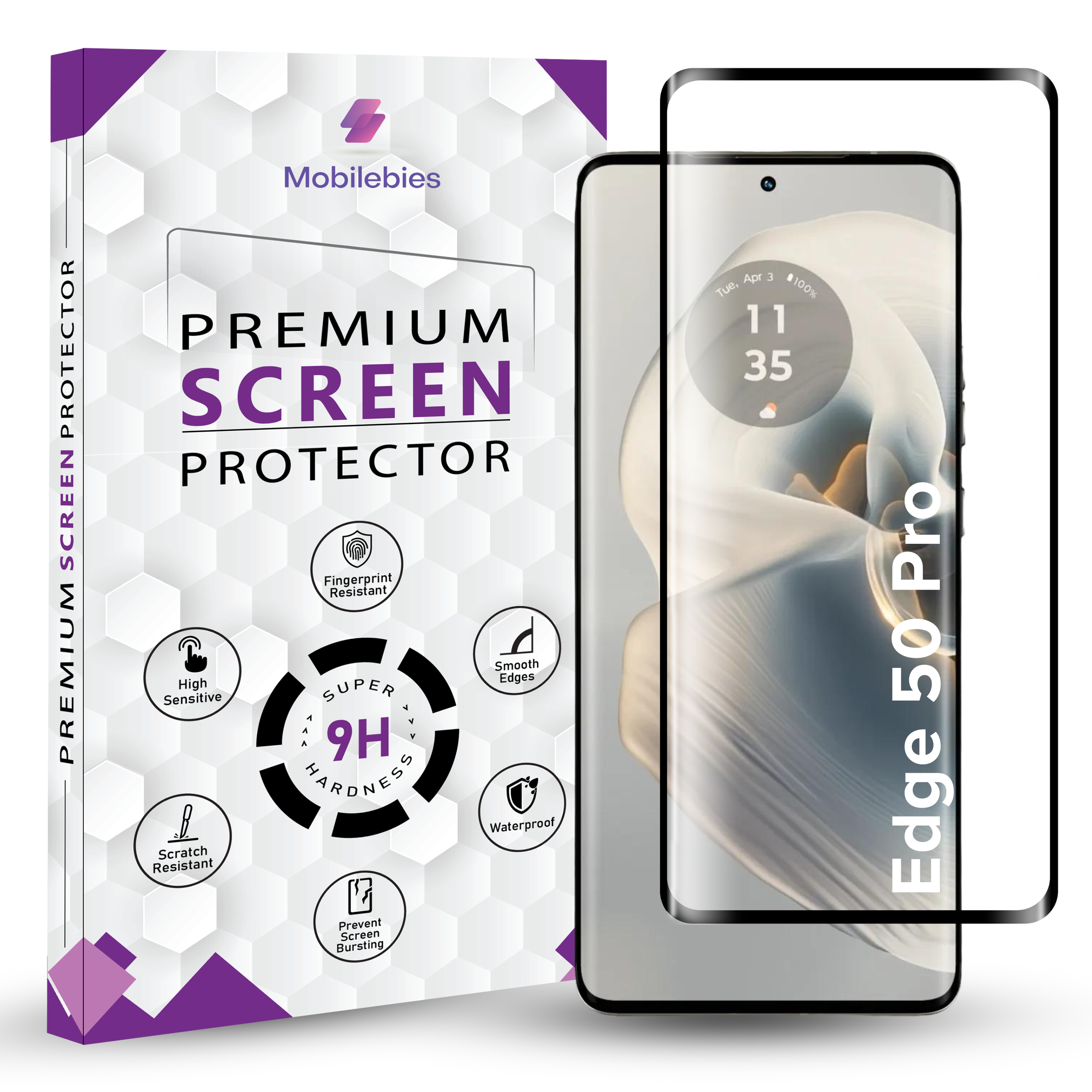 Motorola Edge 50 Pro Full Glue Curved Screen Protector Main image
