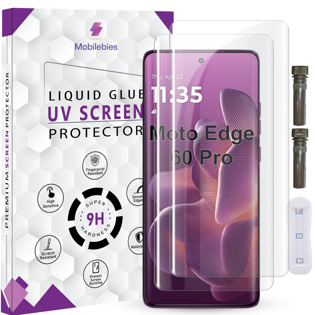 Tempered Glass For Motorola Edge 60 Pro 5G Advanced HD+ UV Glass Screen Protector Guard