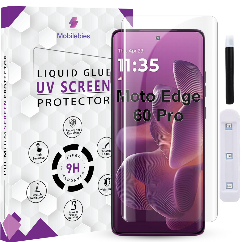 Tempered Glass For Motorola Edge 60 Pro 5G Premium HD+ UV Glass Screen Protector Guard