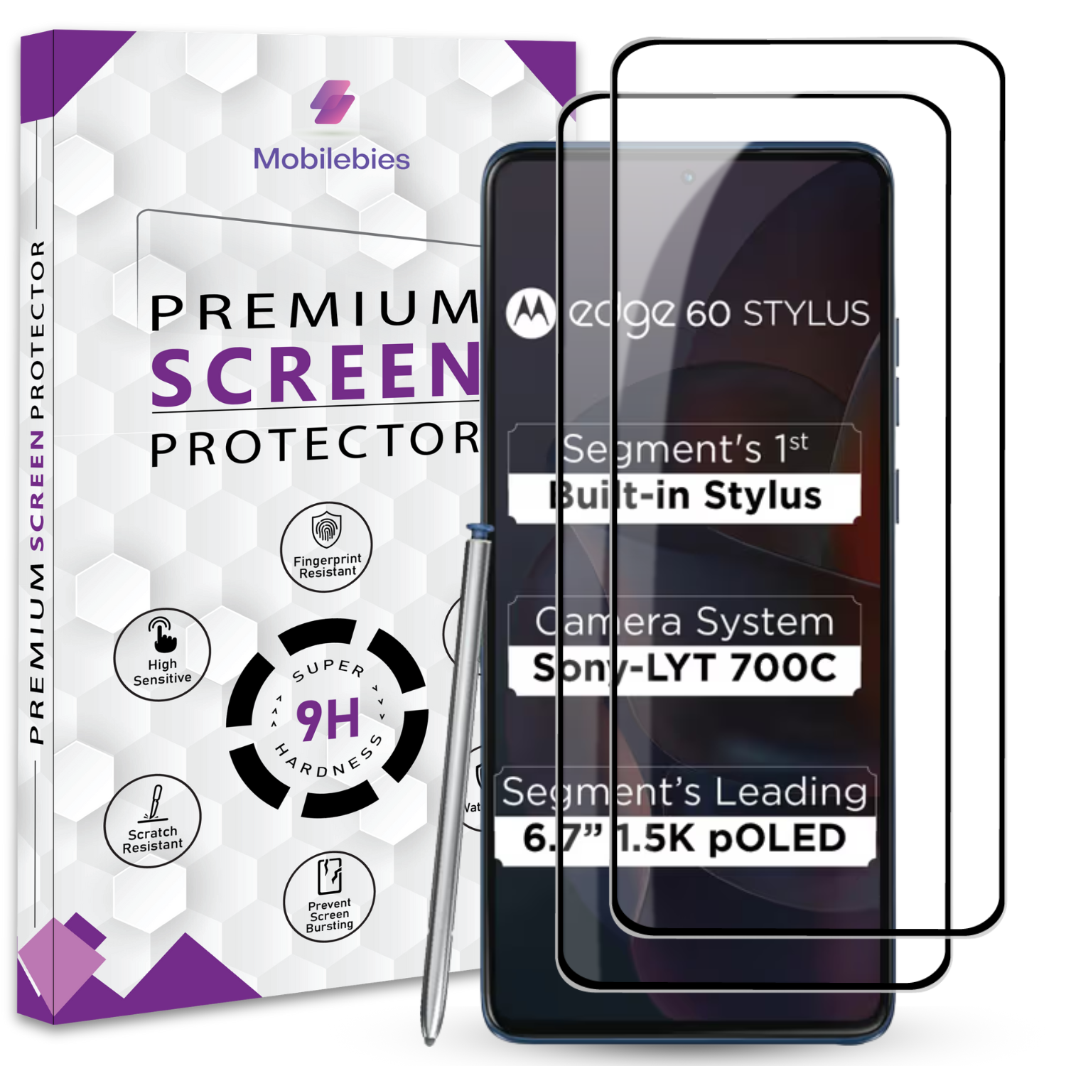 Tempered Glass for Motorola Edge 60 Stylus Premium Screen Protector Guard