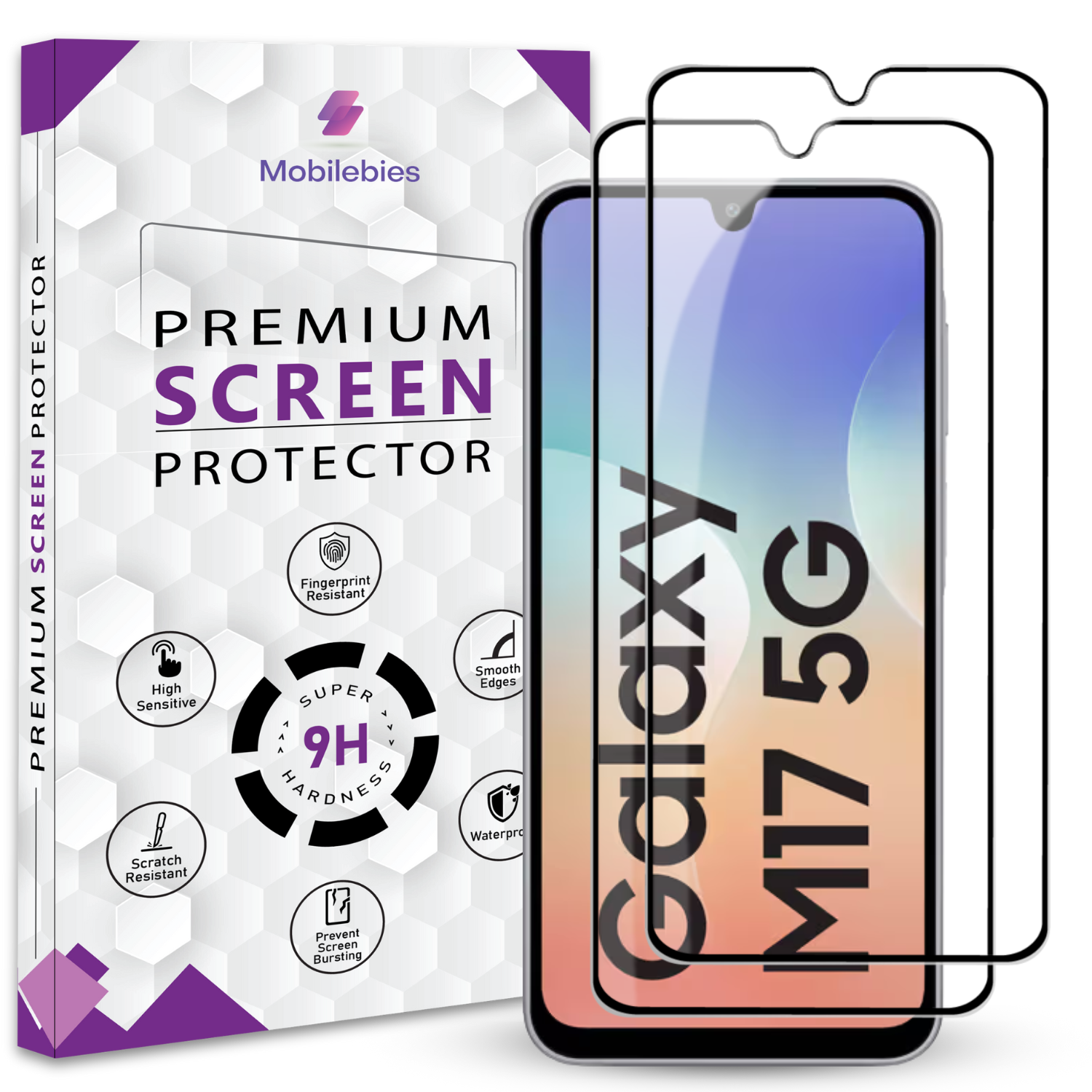 Tempered Glass for Samsung M17 Premium Screen Protector Guard Secondary image