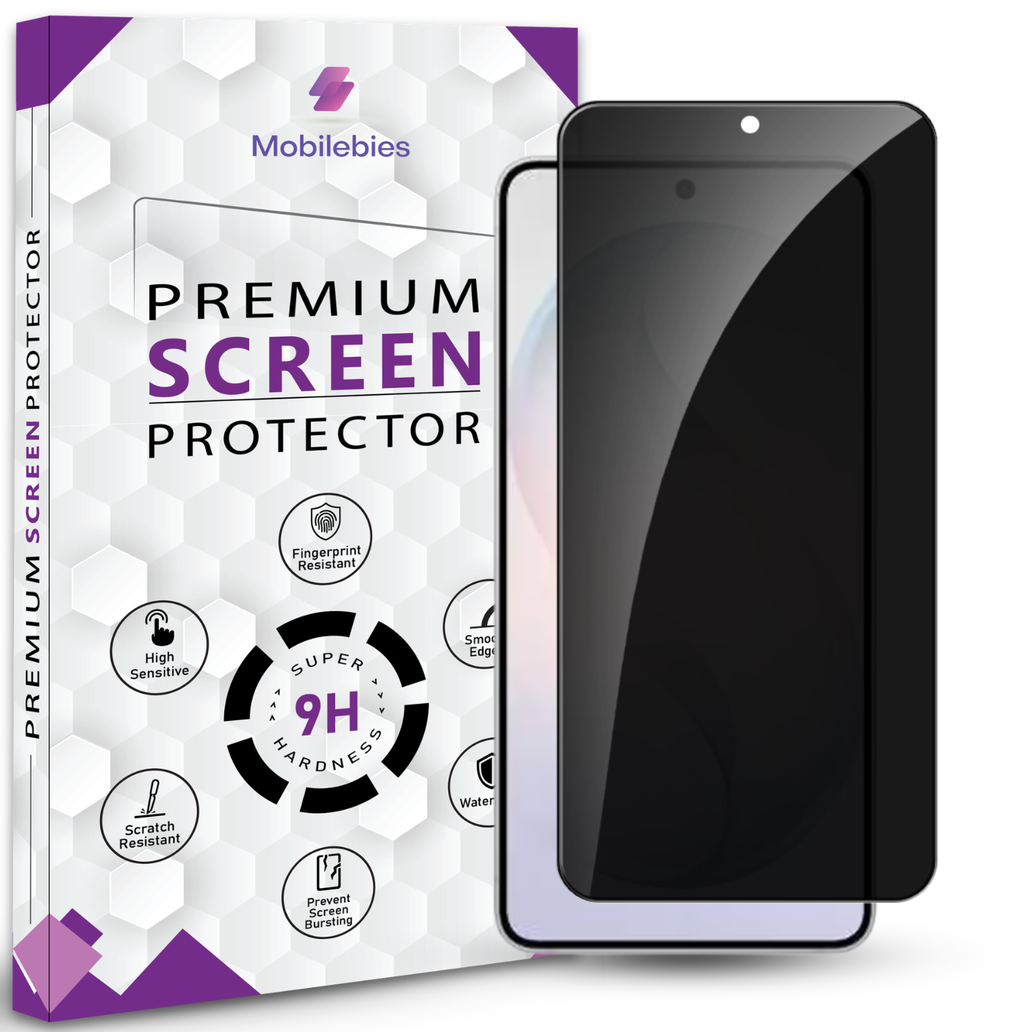 Mobilebies Samsung Galaxy S26 Privacy Tempered Glass Screen Protector Guard