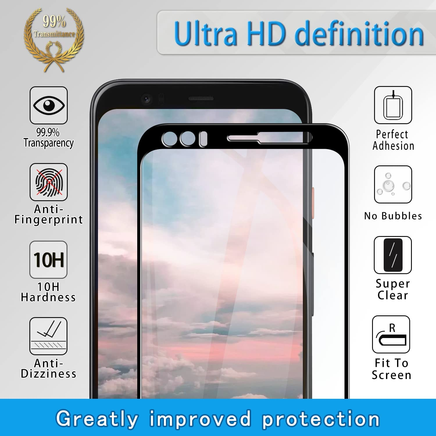 Google Pixel 4 Series Full Glue Screen Protector Tempered Glass Secondary image
