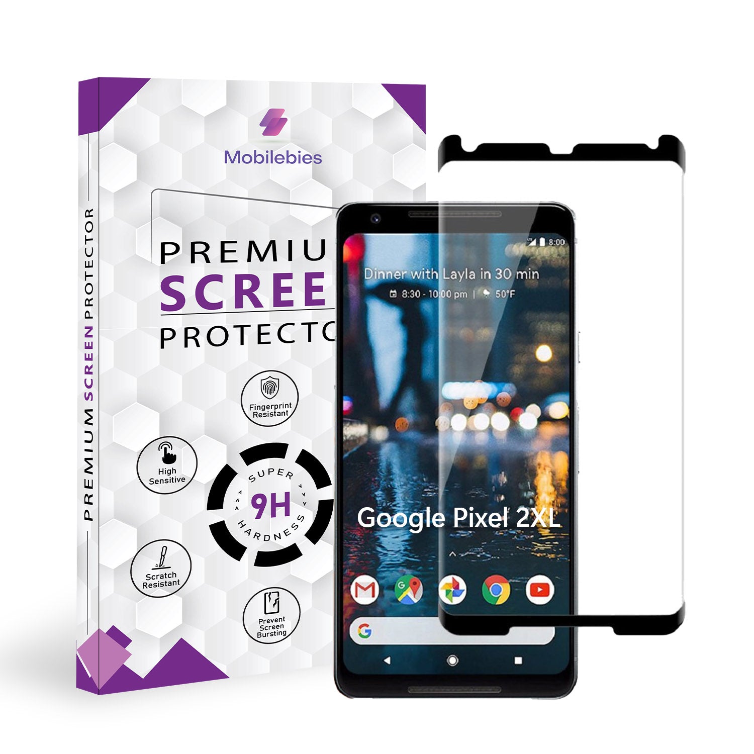 Google Pixel 2XL Full Glue Screen Protector Tempered Glass Main image