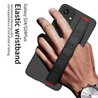 Samsung Galaxy S24 Wrist Band Stand Case Shockproof Phone Case - Mobilebies