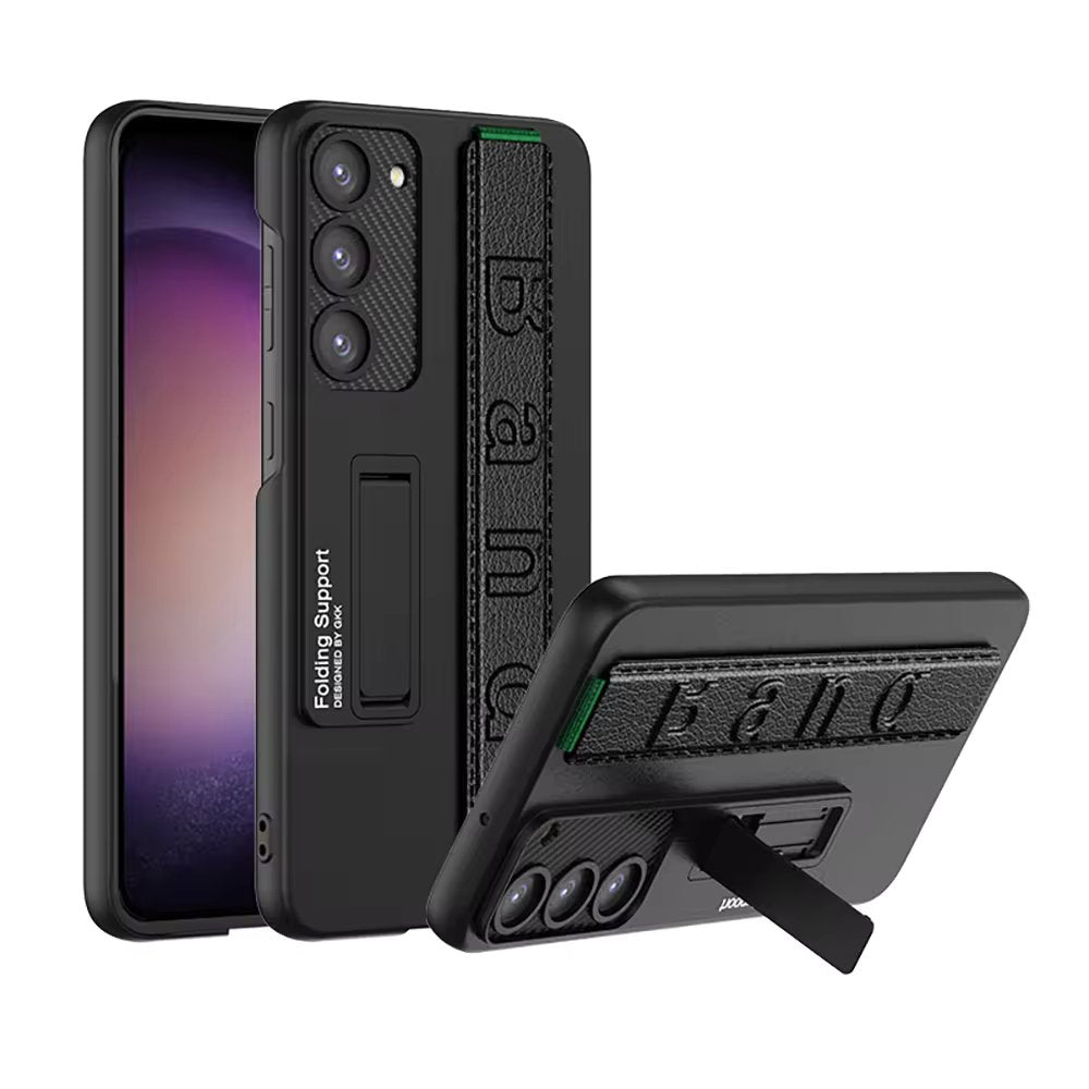Samsung Galaxy S24 Wrist Band Stand Case Shockproof Phone Case - Mobilebies