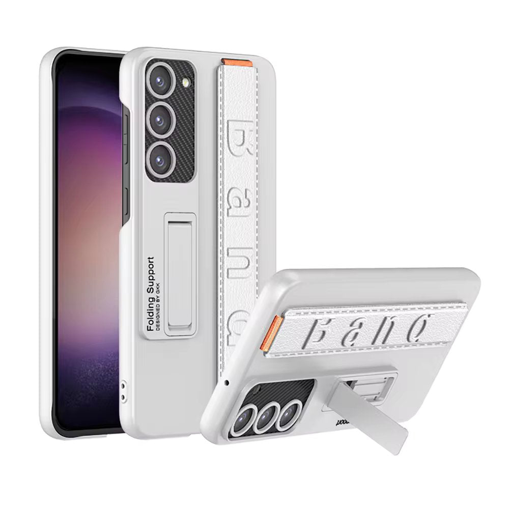 Samsung Galaxy S24 Wrist Band Stand Case Shockproof Phone Case - Mobilebies