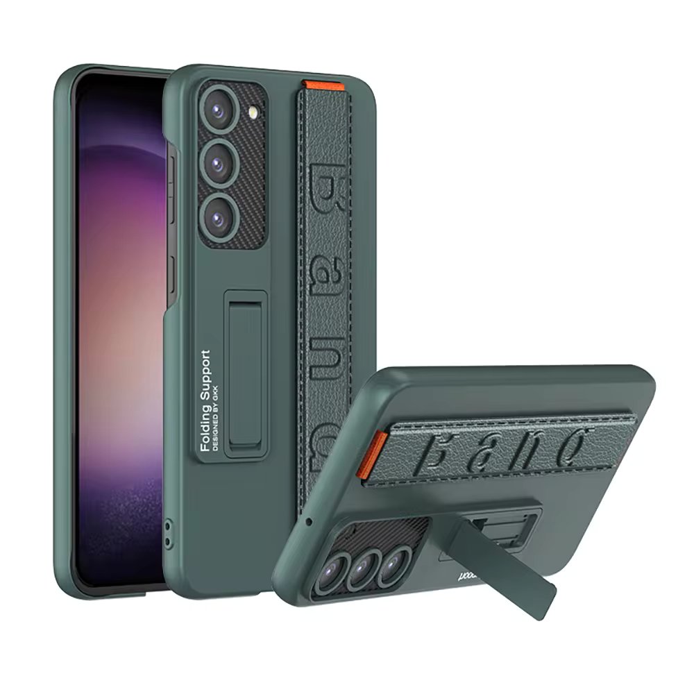 Samsung Galaxy S24 Wrist Band Stand Case Shockproof Phone Case - Mobilebies