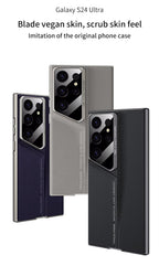 Samsung Galaxy S24 Ultra Anti Shock and Anti Drop Protection Electroplated Leather Phone Case