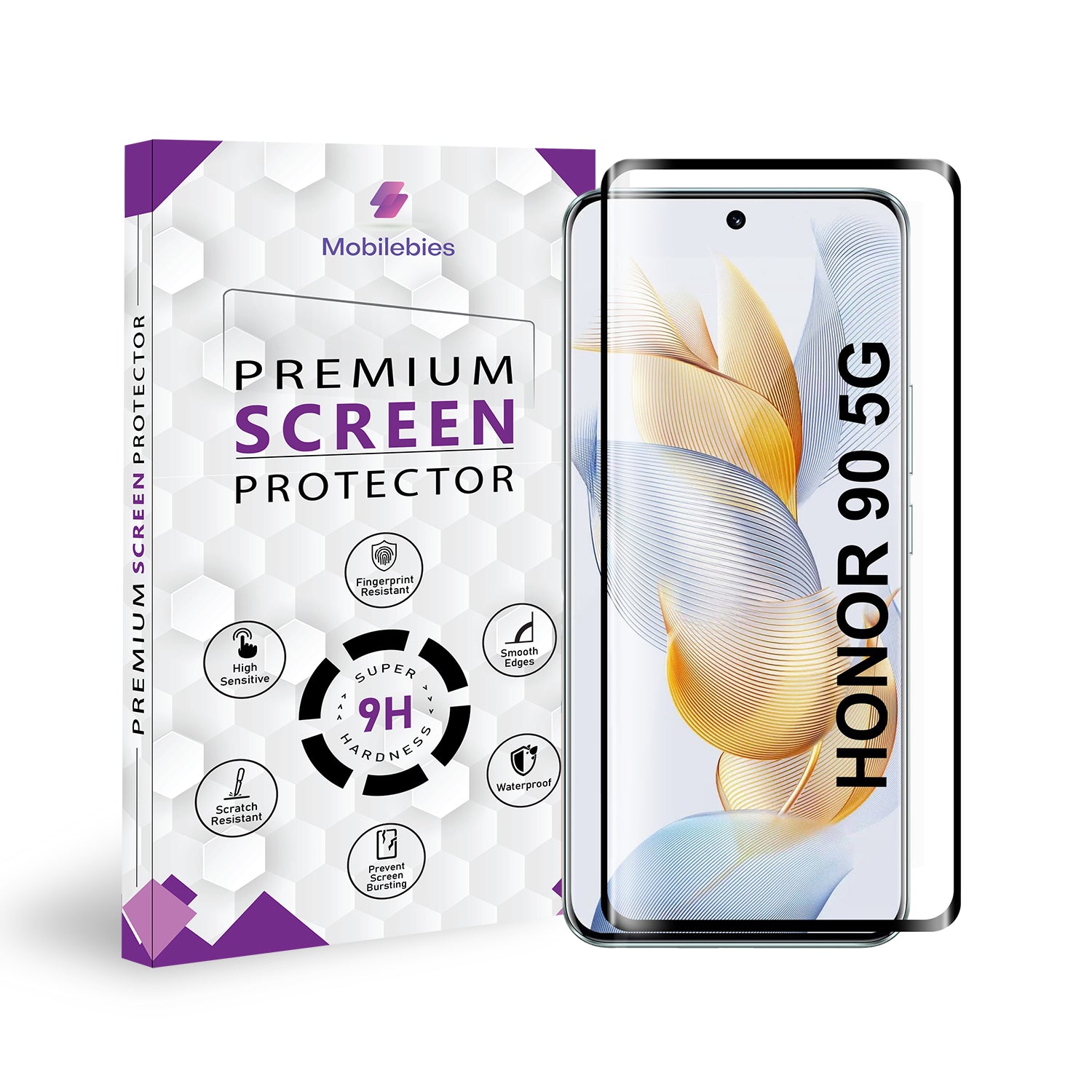 Honor 90 5G Full Glue Curved Screen Protector Tempered Glass Main image