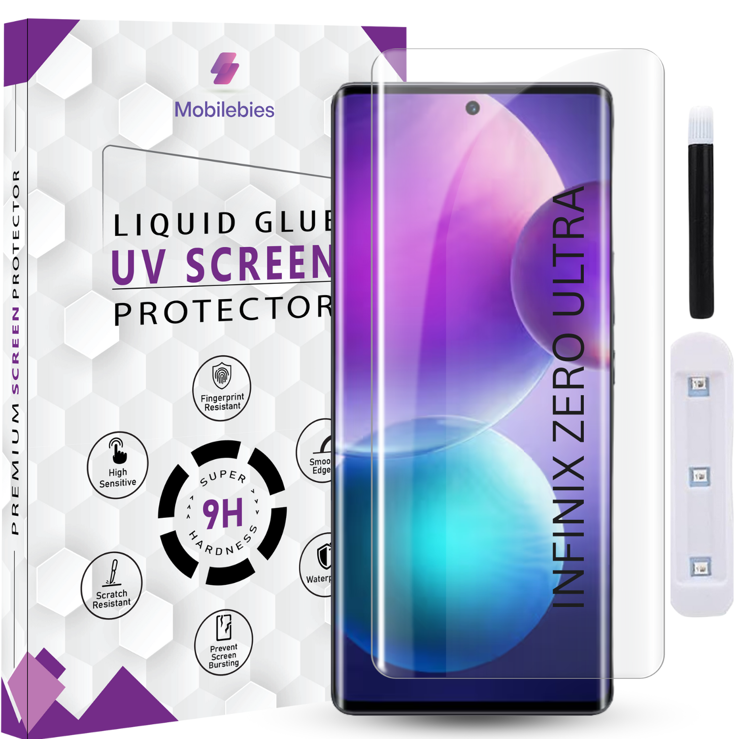Tempered Glass For Infinix Zero Ultra Premium HD+ UV Glass Screen Protector Guard Main image
