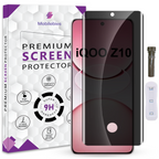 Mobilebies iQOO Z10 Advanced HD+ UV Privacy Tempered Glass Screen Protector Guard