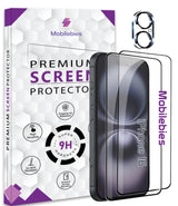 2 Pack Tempered Glass & a Camera protector for iphone 16 Premium Screen Protector Guard & Camera Lenns Protecor