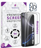 2 Pack Tempered Glass & a Camera protector for iphone 16 Pro Max Premium Screen Protector Guard & Camera Lenns Protecor