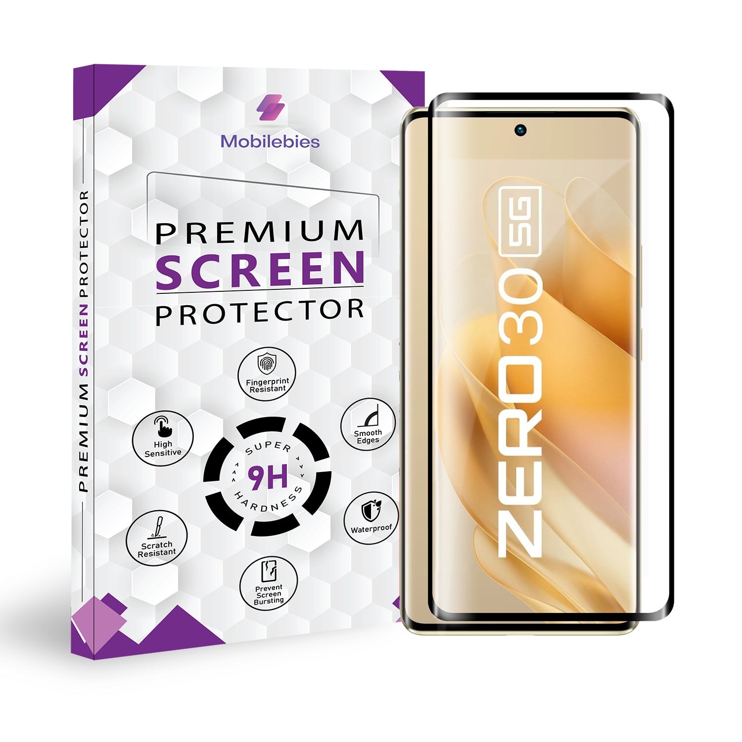 Infinix Zero 30  Full Glue Curved Screen Protector Main image