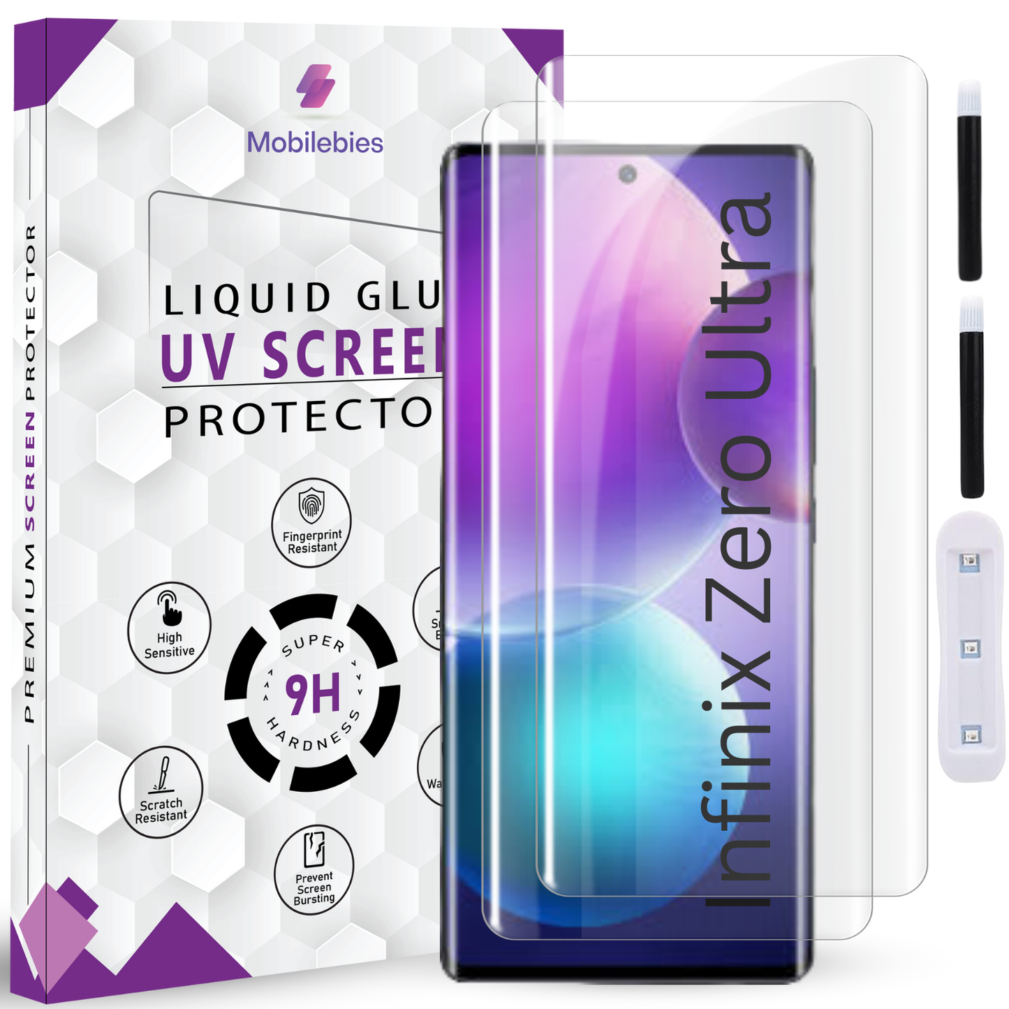 Tempered Glass For Infinix Zero Ultra Premium HD+ UV Glass Screen Protector Guard