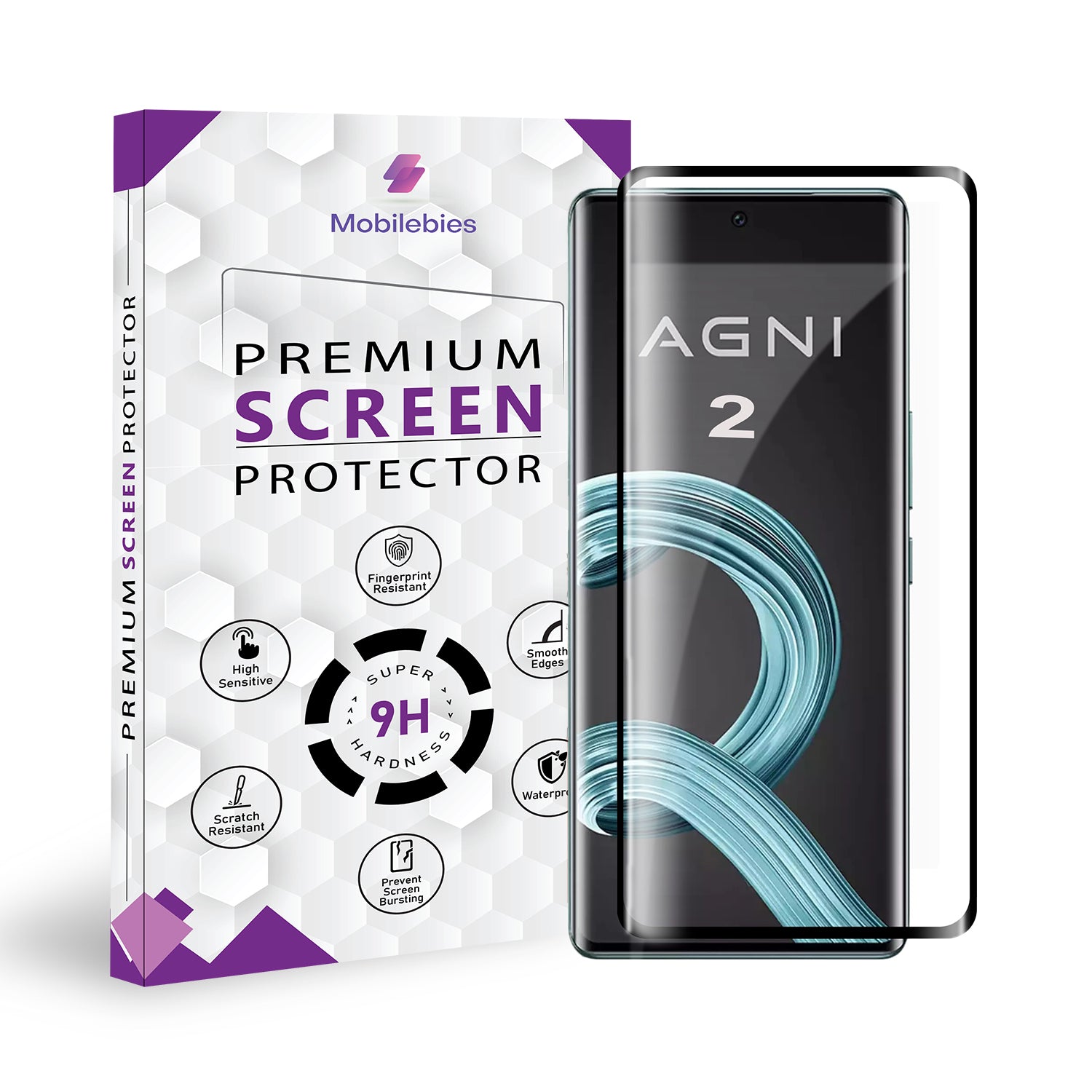 Lava Agni 2 Full Glue Curved Screen Protector Main image