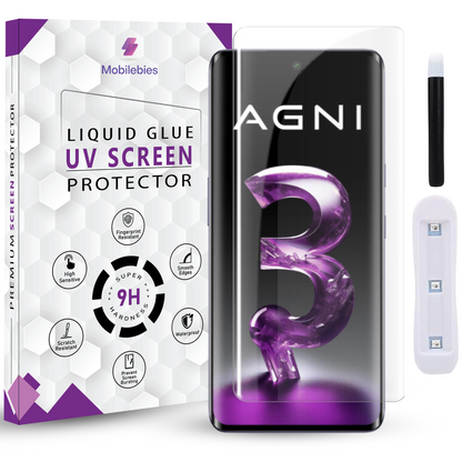 Tempered Glass For Lava Agni 3 Premium HD+ UV Glass Screen Protector Guard