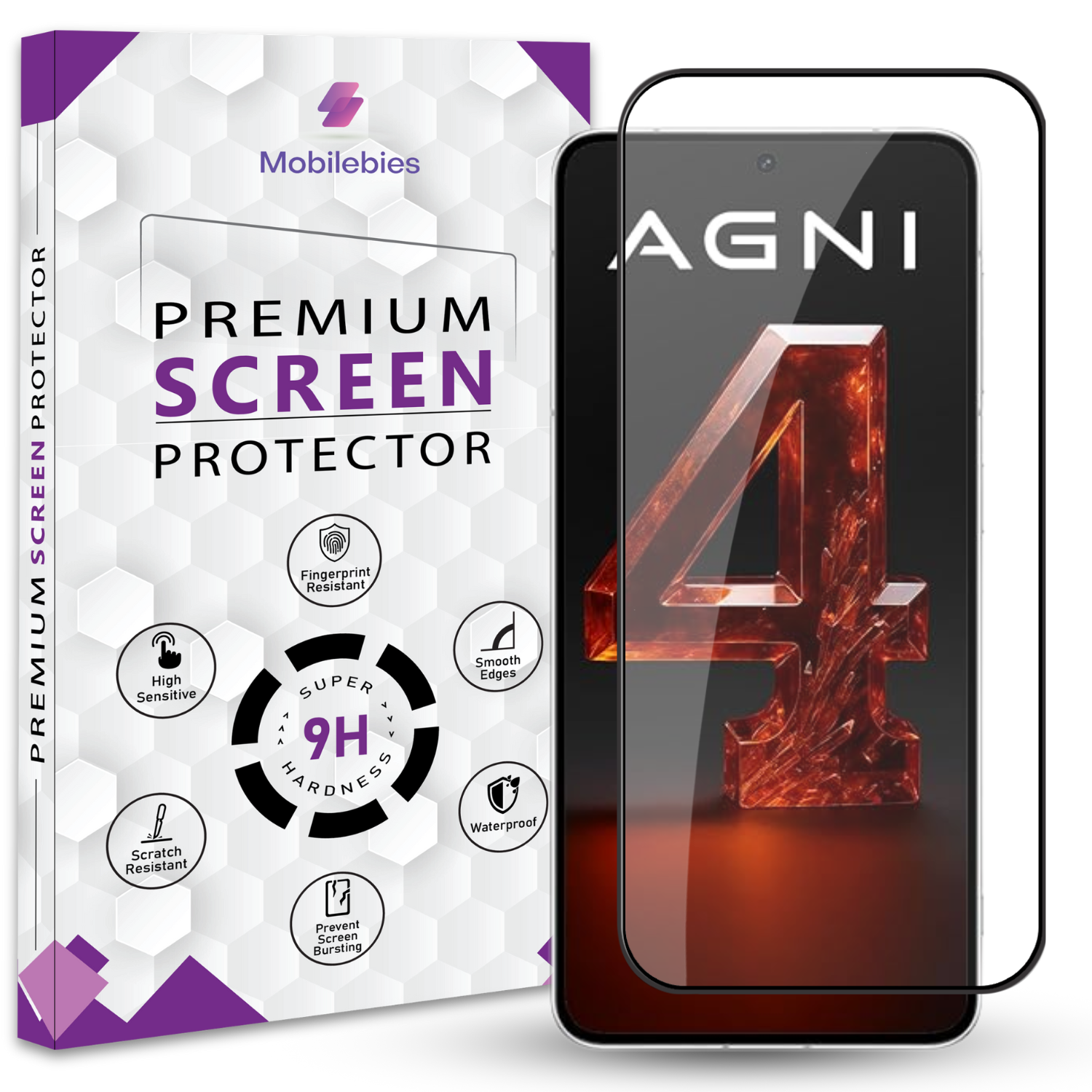 Tempered Glass for Lava Agni 4 Premium Screen Protector Guard Main image