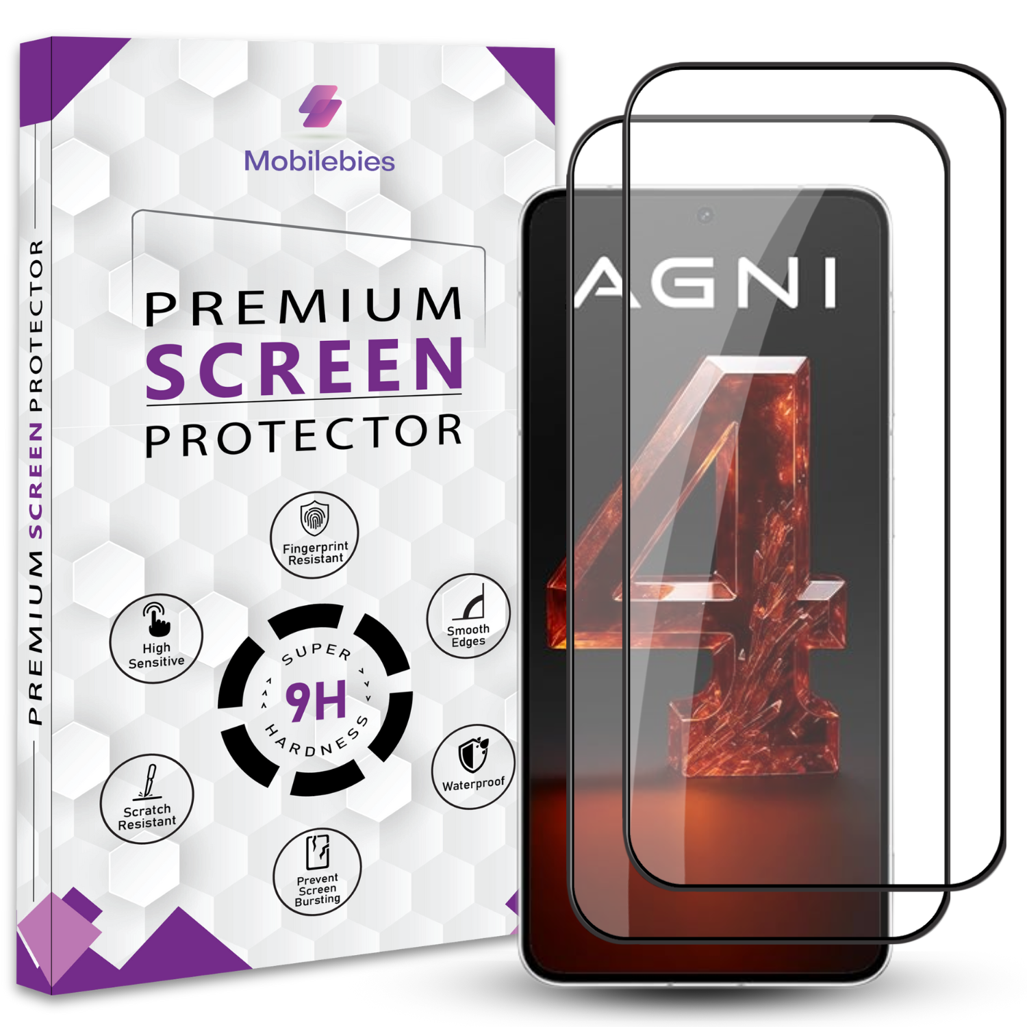 Tempered Glass for Lava Agni 4 Premium Screen Protector Guard Secondary image