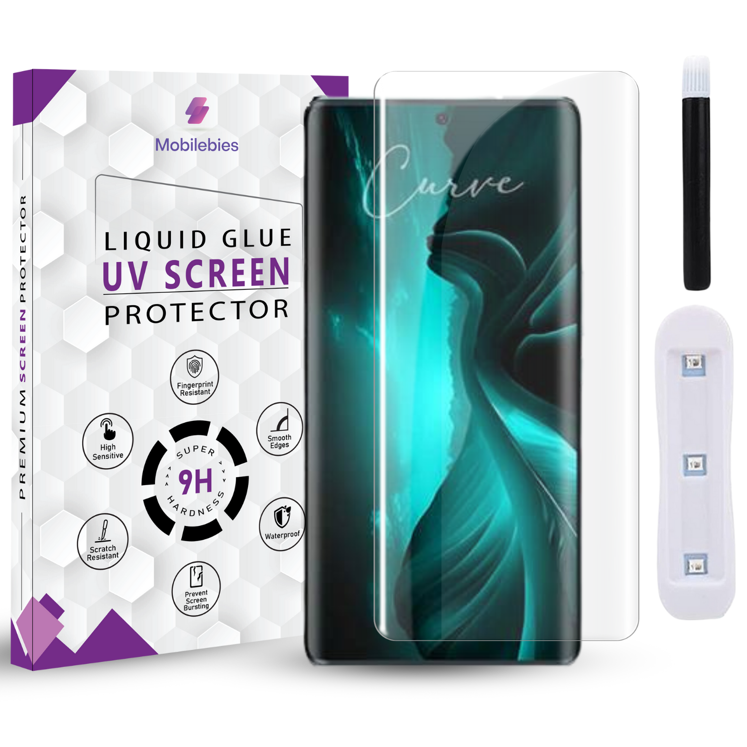 Tempered Glass For Lava Blaze Curve Premium HD+ UV Glass Screen Protector Guard