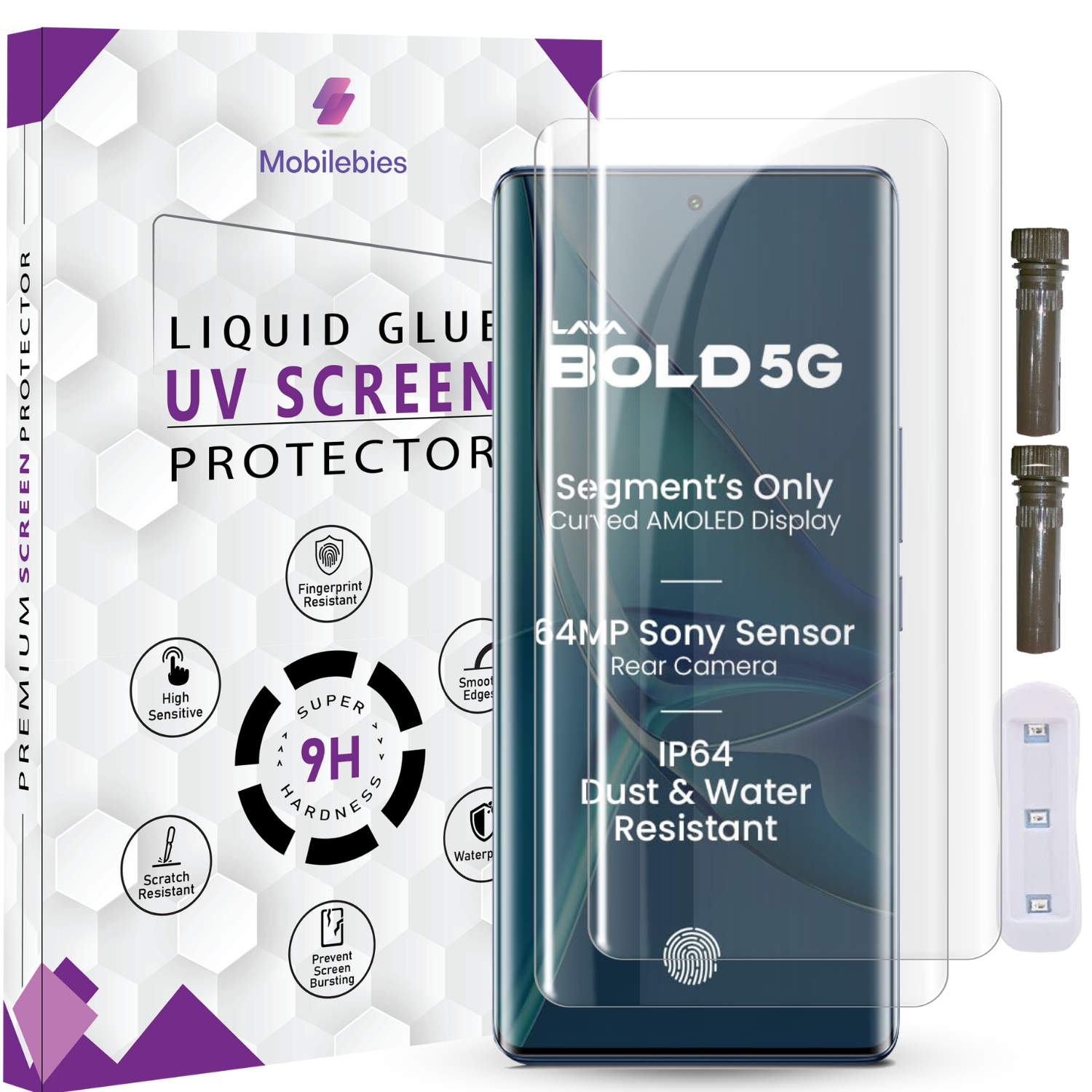 Tempered Glass For Lava Bold Advanced HD+ UV Glass Screen Protector Guard